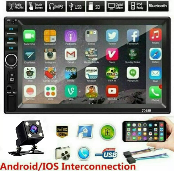 H7CPAW - 7 VIDEO HEAD UNIT  CarPlay, Android, MP3, Bluetooth, AM/FM