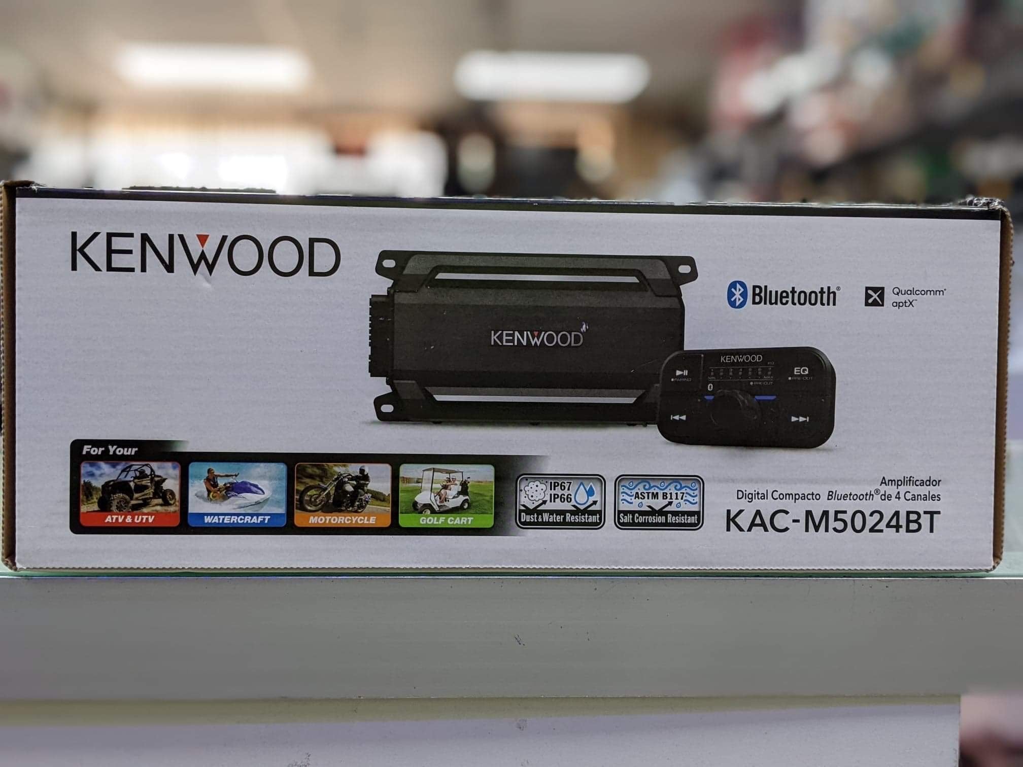 Kenwood KAC-M5024BT Compact 4-Channel 600 Watt Car Amplifier with